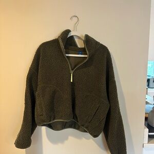 Old Navy Olive Green Sherpa Pullover